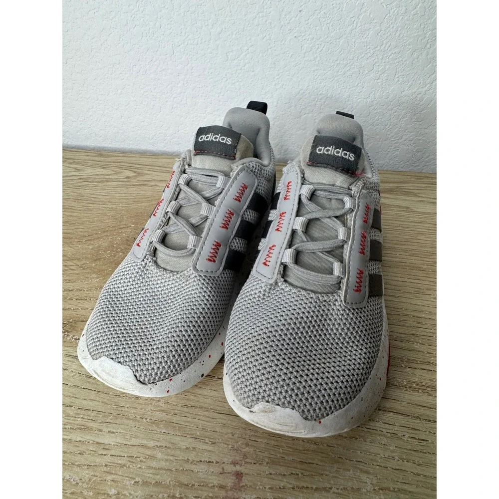 Adidas Racer TR21 Toddler Shoes Grey Black Red HP6167 Size 9K